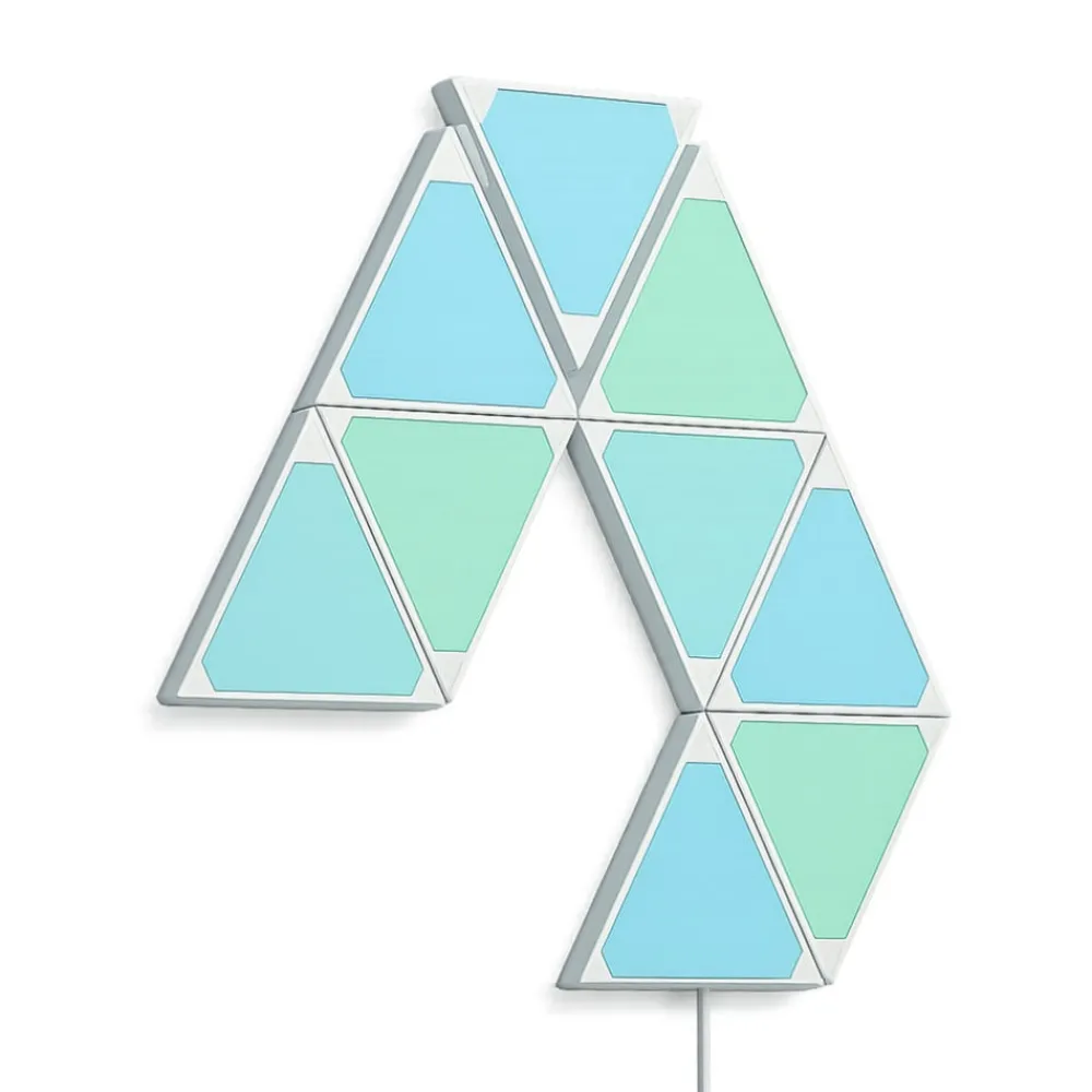 Calex Dekorationsbelysning > Smart LED-væglampe TRIANGLES, 9-delt, RGBW, dæmpbar