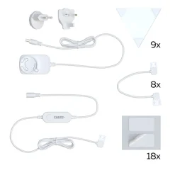 Calex Dekorationsbelysning > Smart LED-væglampe TRIANGLES, 9-delt, RGBW, dæmpbar