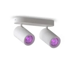 Spotlights ^ Calex Smart loftspot hvid længde 22 cm 2 lyskilder GU10-LED RGBW