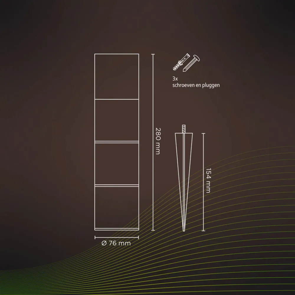 Calex Gadebelysning > Smart Outdoor Gardenpost RGBW sokkellampe
