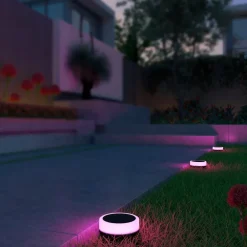 Gadebelysning ^ Calex Smart Outdoor Ground Spot, CCT RGB 3 lyskilder.