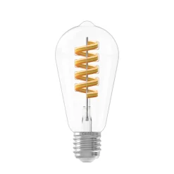 Dæmpbar Led-Pære|Filament Pære ^ Calex Smart Rustic E27 ST64 LED 4,9W Filament RGBW