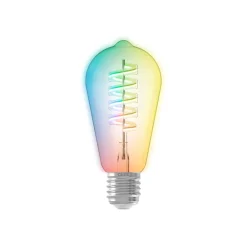Dæmpbar Led-Pære|Filament Pære ^ Calex Smart Rustic E27 ST64 LED 4,9W Filament RGBW