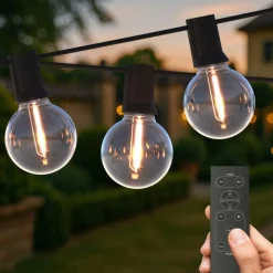 Dekorationsbelysning|Solcellelamper ^ Calex Solar-LED-lyskæde Vista, længde 10 meter, IP44