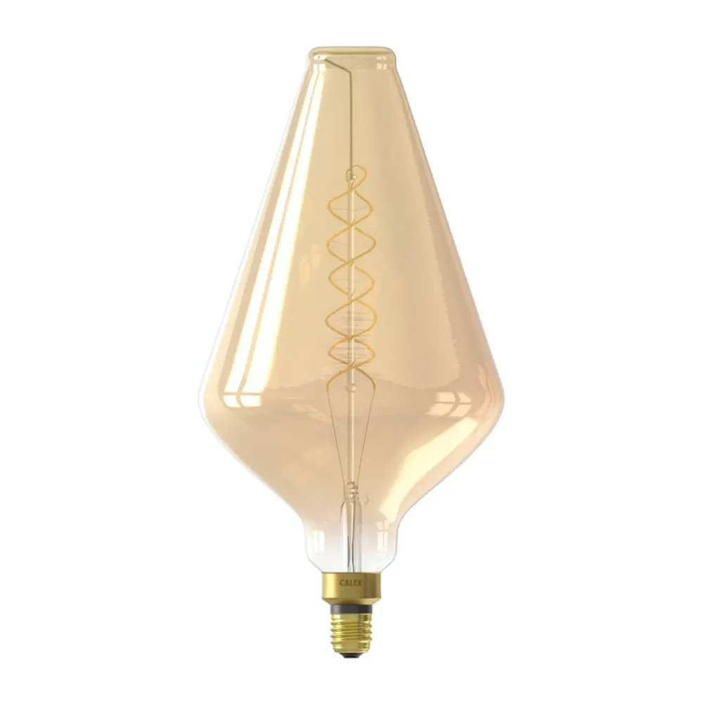 Dæmpbar Led-Pære|Filament Pære ^ Calex Vienna LED-pære E27 6 W dim 2.200 K guld