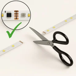 Dekorationsbelysning|Led Strips ^ Calex Vista LED-strip, længde 20 m, RGB, CCT fjernbetjening