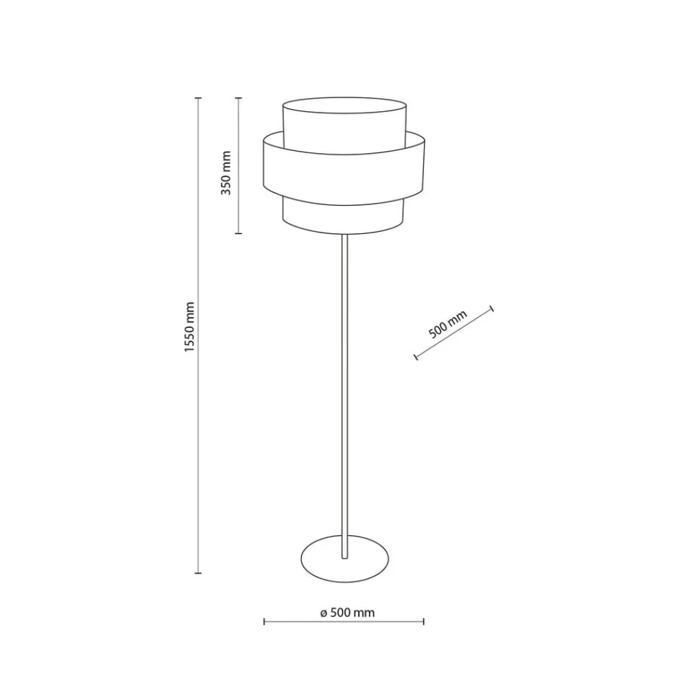 TK Lighting Gulvlamper > Calisto gulvlampe, jute, cylinder, naturbrun, højde 155 cm