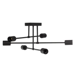 Gang|Loftlamper ^ HELAM Cambridge loftlampe, 6 lyskilder, sort