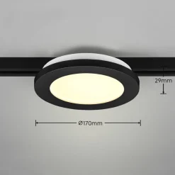 Trio Lighting Skinnesystem > Camillus LED-skinnelampe til DUOline, sort, Ø 17 cm