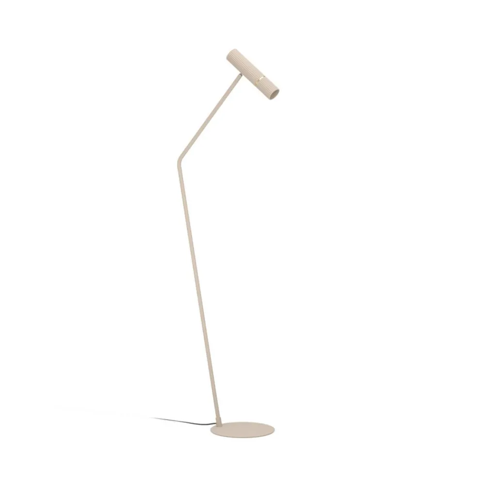 Gulvlamper|Gulvlamper ^ EGLO Caminia LED-gulvlampe, højde 158,5 cm, sandfarvet, stål