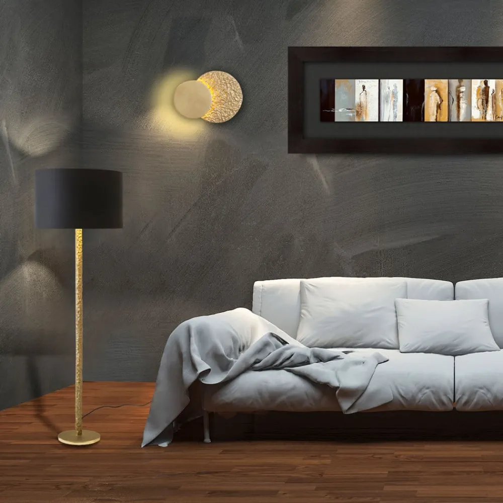 Holländer Gulvlamper > Cancelliere Rotonda chintz-gulvlampe sort/guld