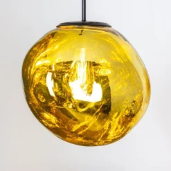 Eco-Light Pendellamper > Canopus hængelampe, guldfarvet, Ø 36 cm, glas, E27