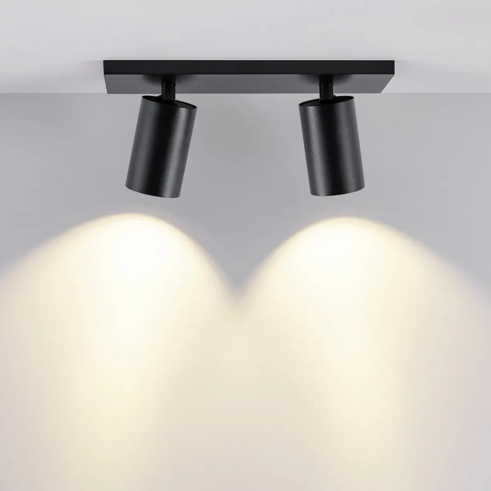 Deko-Light Loftlamper|Spotlights > CAN TILT loftspot, sort, 31 x 9 cm, 2 lyskilder, metal GU10