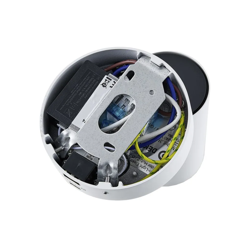 Deko-Light Væglamper|Væglamper > CAN TILT vægspot, hvid, Ø 10 cm, metal, afbryder, USB
