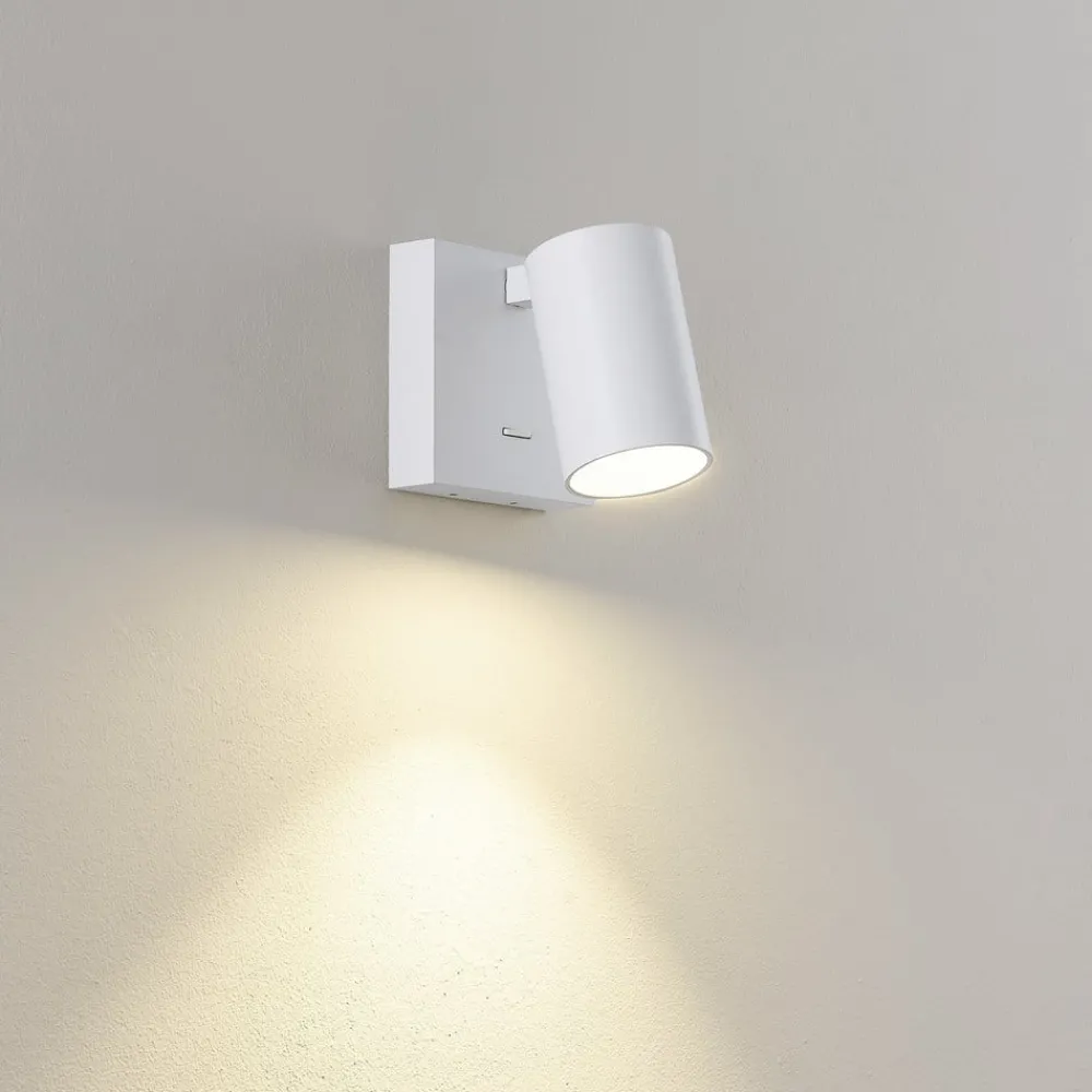Deko-Light Væglamper|Væglamper > CAN TILT vægspot, hvid, 10 x 10 cm, metal, GU10-kontakt