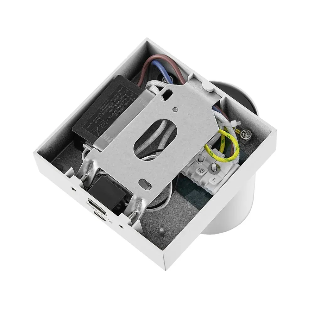 Væglamper|Væglamper ^ Deko-Light CAN TILT vægspot, hvid, 10 x 10 cm, metal, kontakt, USB