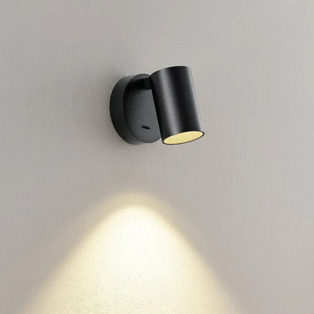 Deko-Light Væglamper|Væglamper > CAN TILT vægspot, sort, Ø 10 cm metal GU10 kontakt