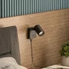Deko-Light Væglamper|Væglamper > CAN TILT vægspot, sort, 10 x 10 cm, metal, USB-kontakt