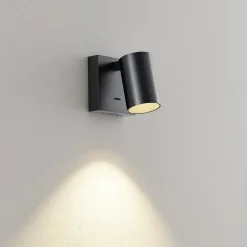 Deko-Light Væglamper|Væglamper > CAN TILT vægspot, sort, 10 x 10 cm, metal, USB-kontakt
