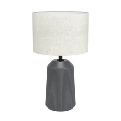 EGLO Bordlamper > Capalbio bordlampe, grå fod/natur skærm