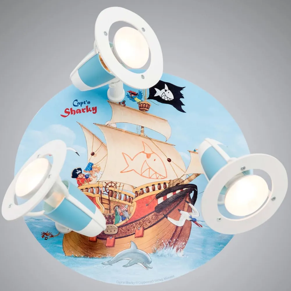 Loftlamper ^ Elobra Capt'n Sharky loftlampe til børneværelset