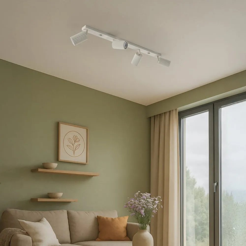 SOLLUX LIGHTING Loftlamper > Carbon loftspot, beige, længde 81 cm, aluminium, 4 lyskilder.