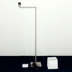 Gulvlamper ^ ORION Carlton tekstilgulvlampe, mat nikkel