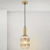 ORION Pendellamper > Carneval pendellampe, antik messing/amber, Ø 14 cm, glas