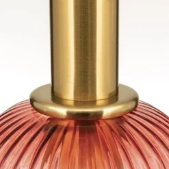 ORION Pendellamper > Carneval pendellampe, antik messing/rød, Ø 14 cm, glas