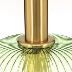 Pendellamper ^ ORION Carneval pendellampe, antik messing/grøn, Ø 20 cm, glas