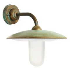 Moretti Luce Væglamper > Casale udendørs væglampe, antik messing, opal glas