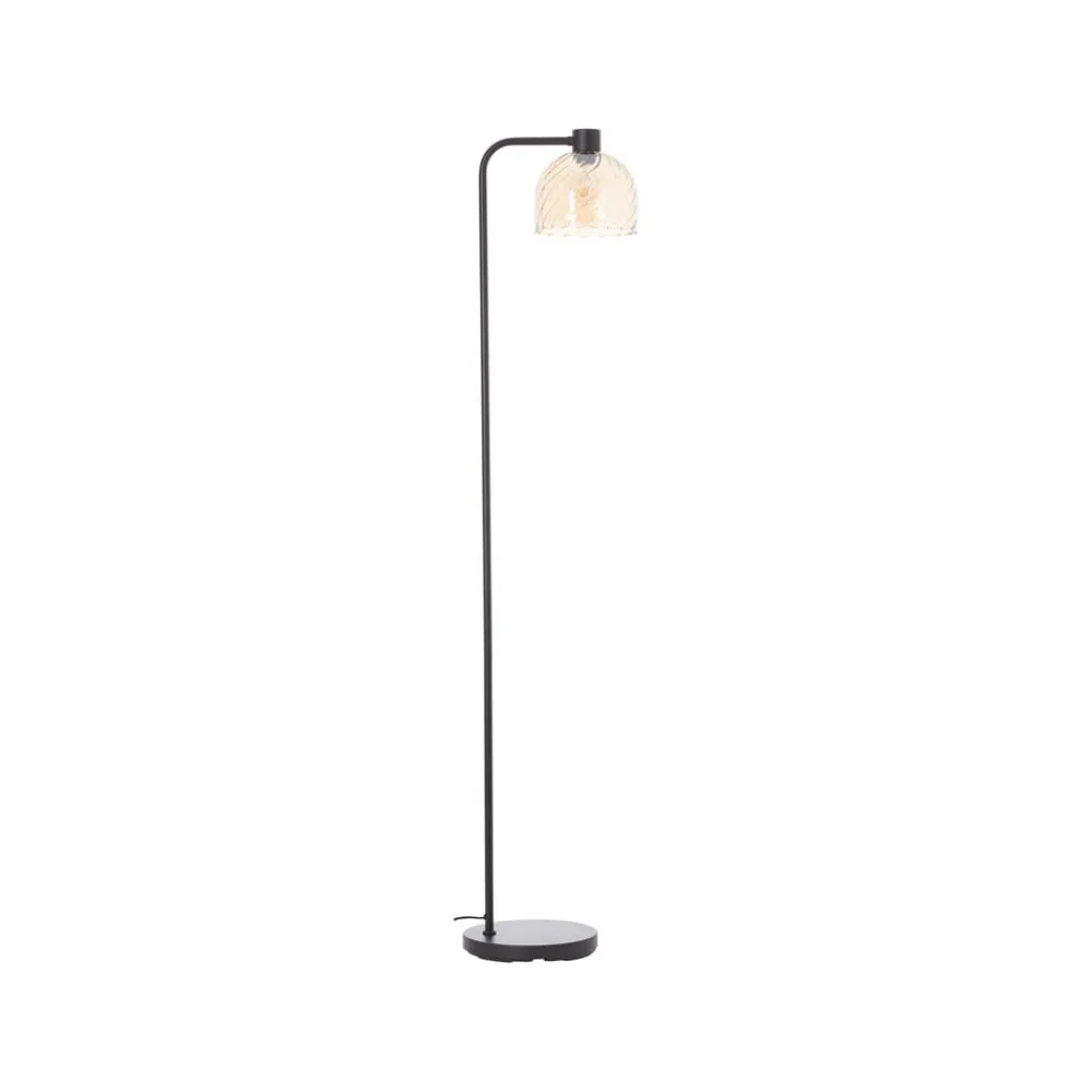 Gulvlamper|Gulvlamper ^ Brilliant Casto gulvlampe, højde 150 cm, rav, glas/metal