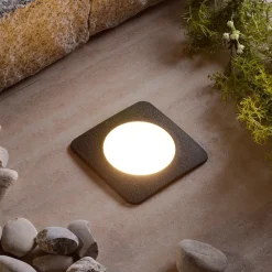 Nedgravet Udebelysning|Udendørs Spot ^ Fumagalli Ceci 120-SQ LED-nedgravningsspot, sort, CCT