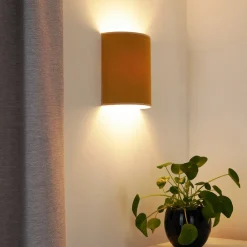 Duolla Væglamper > Celine væglampe, Soro, sennepsgul, stof, E27