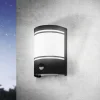 EGLO Væglampe Med Sensor|Terrassebelysning > Cerno udendørs væglampe med bevægelsessensor, sort
