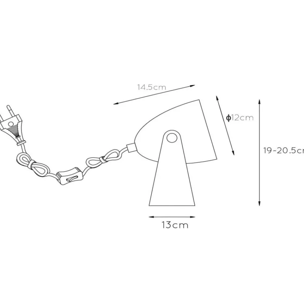 Lucide Arbejdsrum/Kontor|Bordlamper > Chago bordlampe i metal, hvid
