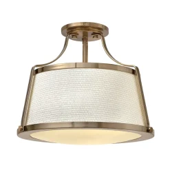 HINKLEY Loftlamper > Charlotte loftlampe, hvid/antik messing