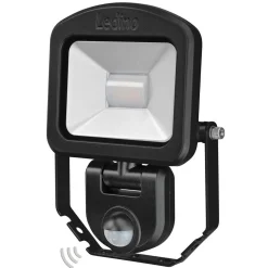 Ledino Væglampe Med Sensor|Udendørs Spot > Charlottenburg spotlight sensor sort 3.000K 10W