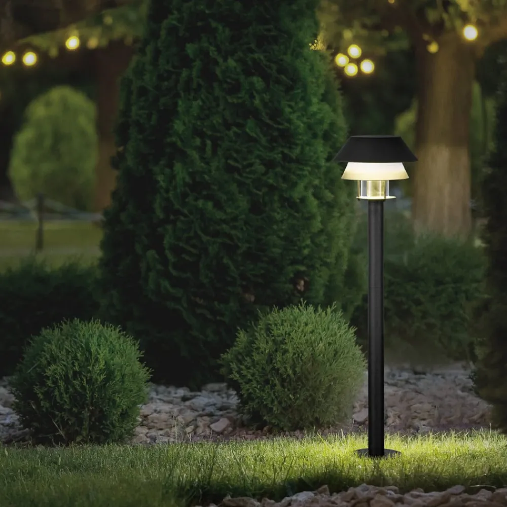 Gadebelysning ^ EGLO Chiappera vejlampe med dobbelt skærm