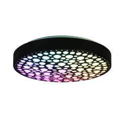 Loftlamper ^ Reality Leuchten Chizu LED-loftlampe Ø 40,5cm kan dæmpes RGB sort