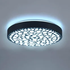 Loftlamper ^ Reality Leuchten Chizu LED-loftlampe Ø 40,5cm kan dæmpes RGB sort