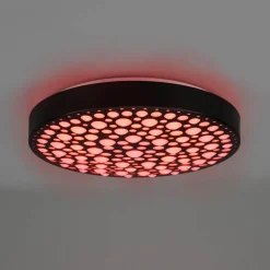 Loftlamper ^ Reality Leuchten Chizu LED-loftlampe Ø 40,5cm kan dæmpes RGB sort