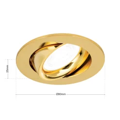 Loftlamper|Loftlamper ^ ORION Choice indbygningsspot aluminium, kan roteres guld