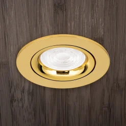 Loftlamper|Loftlamper ^ ORION Choice indbygningsspot aluminium, kan roteres guld