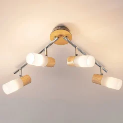 Lindby Loftlamper|Loftlamper > Christoph LED-træspot, 4 lyskilder