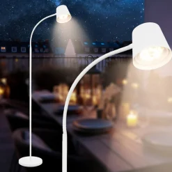 Briloner Gulvlamper|Gulvlamper > Cielo LED-gulvlampe, hvid, touchdæmper, USB-kabel