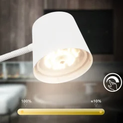 Briloner Gulvlamper|Gulvlamper > Cielo LED-gulvlampe, hvid, touchdæmper, USB-kabel