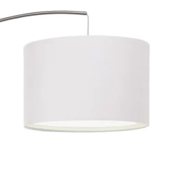 Brilliant Gulvlamper|Gulvlamper > Clarie gulvlampe, hvid, jernfarvet, 180 cm, stof/metal
