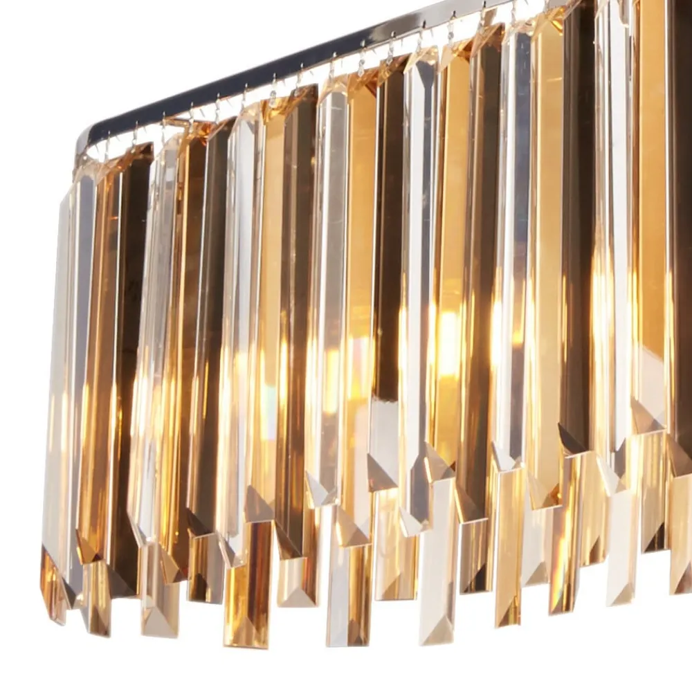 Searchlight Pendellamper > Clarissa hængelampe med krystalprismer, 100 cm