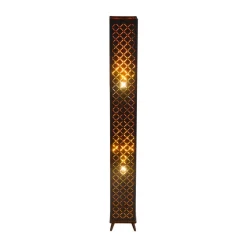 Globo Gulvlamper|Gulvlamper > Clarke gulvlampe, sort/guld blad, højde 118 cm, stof
